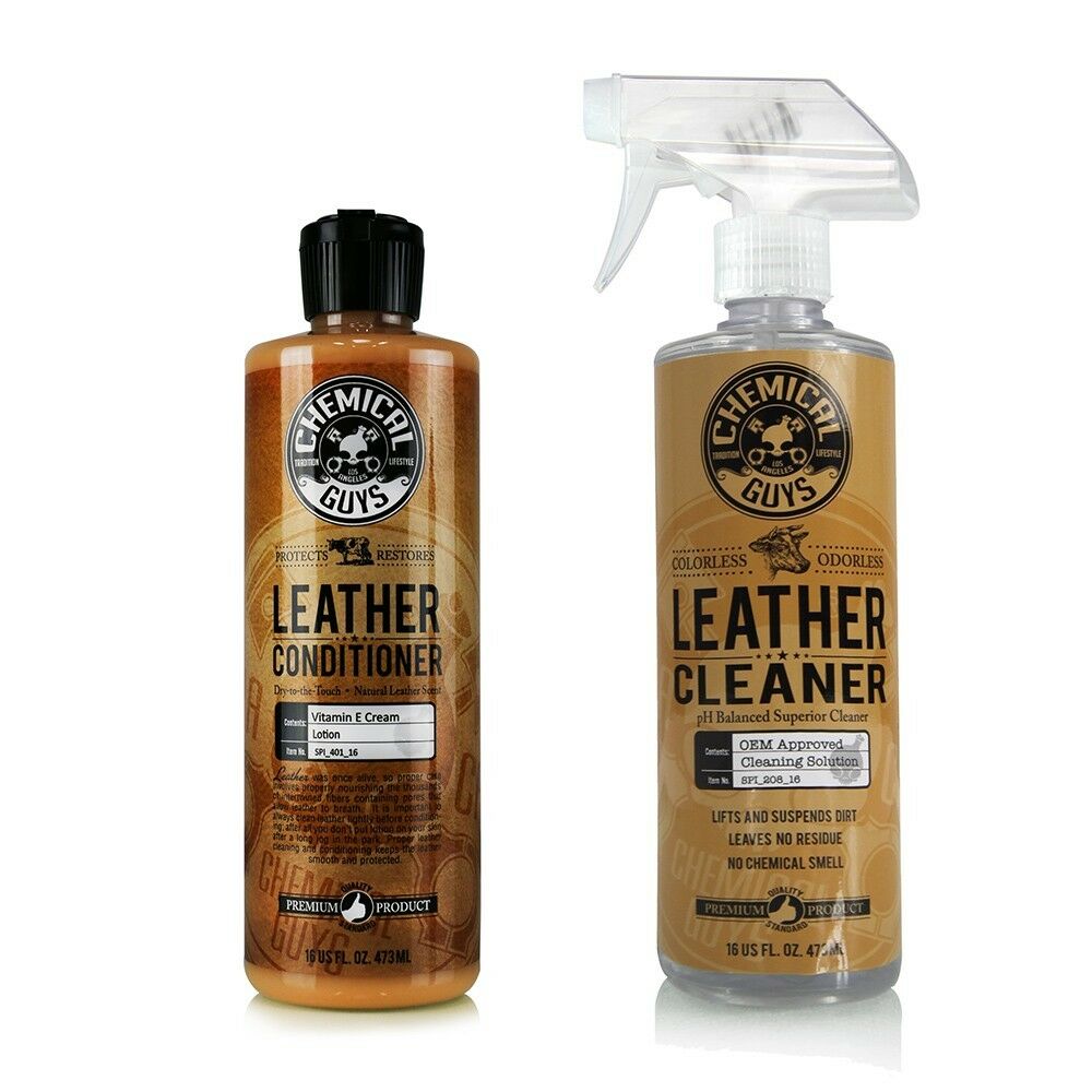 Chemical Guys Spi_109_16 - Leather Cleaner & Conditioner Leather Care Kit 16 Oz