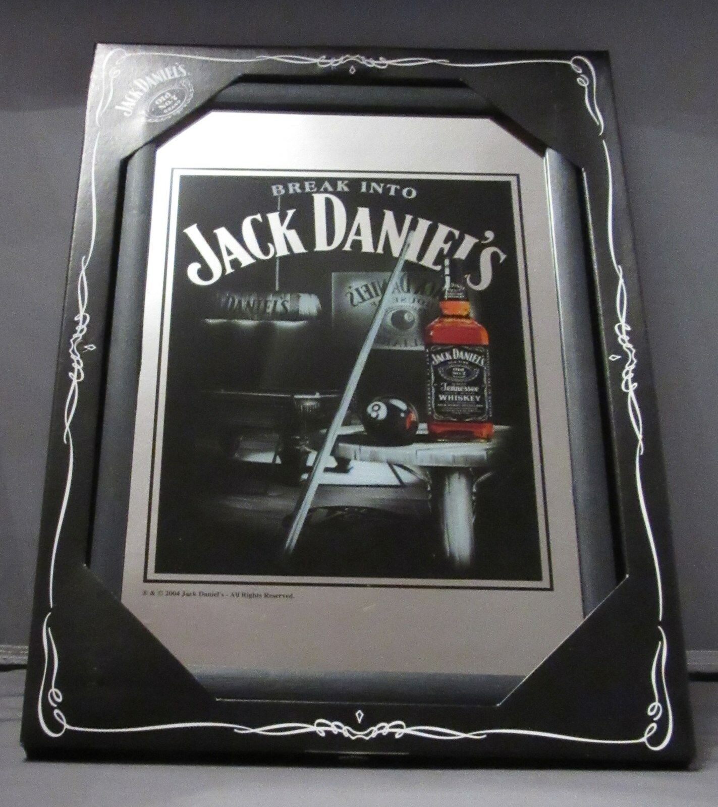 Mirror Jack Daniel's Whiskey Eightball Pub/bar, Mancave, Home Decoration