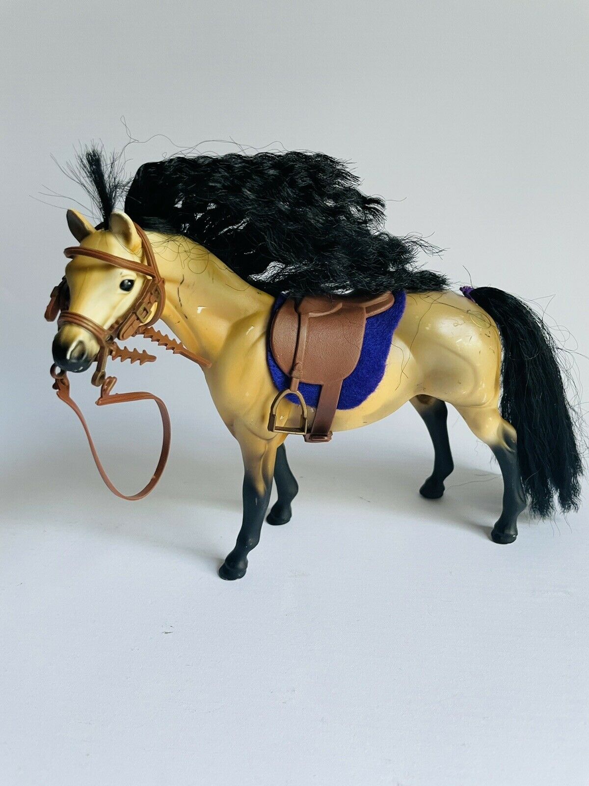 Grand Champions Tan Black Mare W Saddle Blanket Horse Toy Model Marchon Vtg