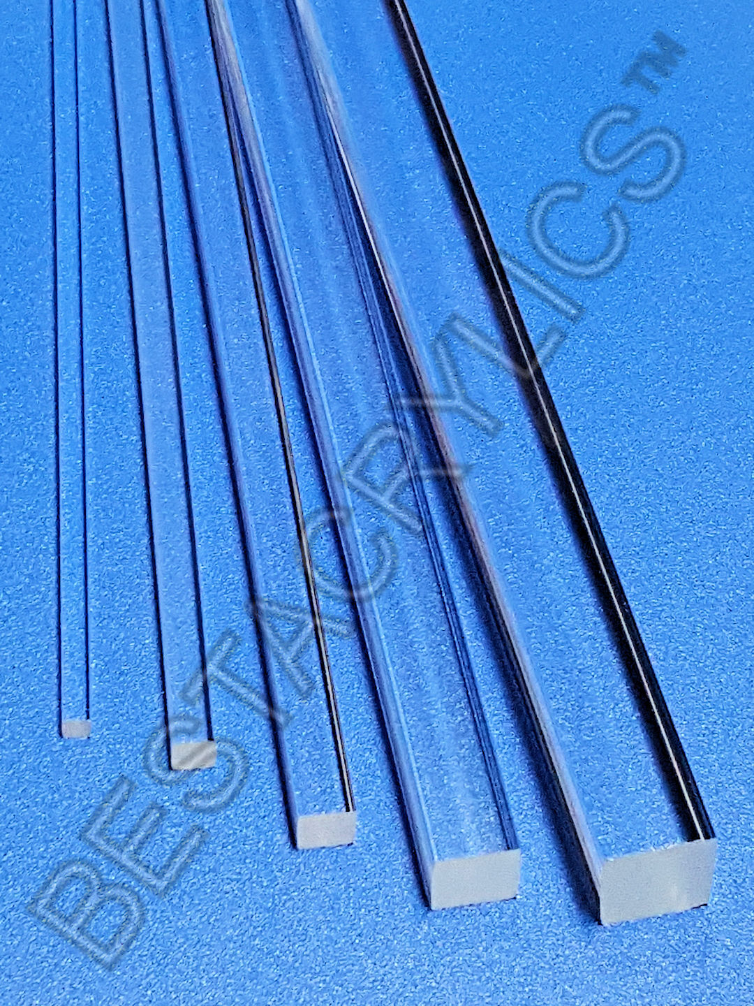 3 Pc 1/2” X 1/2" X 12” Long Square Clear Acrylic Plexiglass Lucite Rod .50" Inch