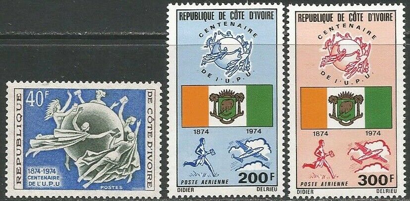 091 Ivory Coast 1974 Centenary Of Upu - Mnh