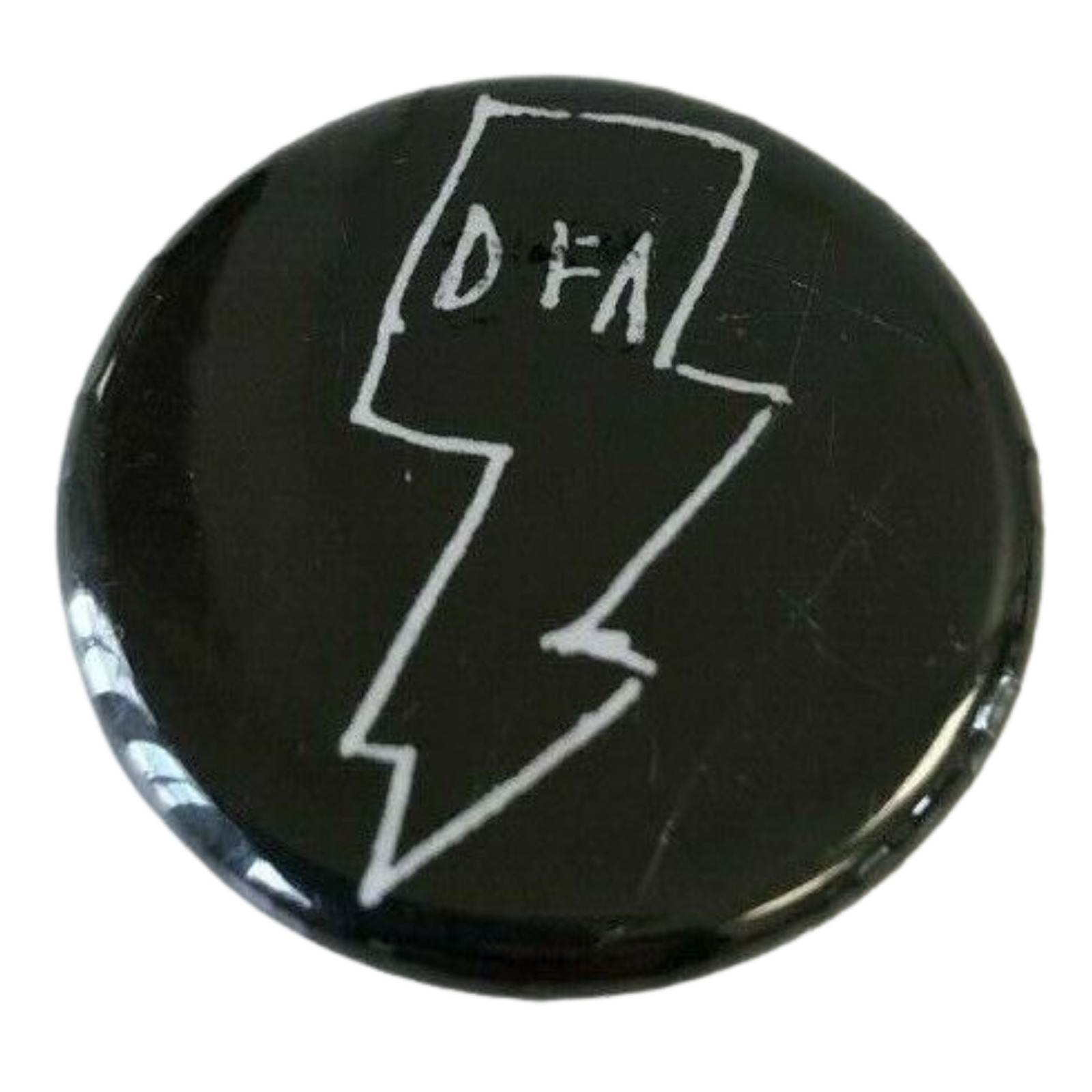 DFA Records Lightning Bolt Logo Promo Pin Pinback Electronica Collectibles