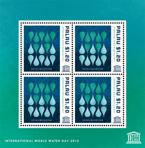 Palau - 2013 - International Water Day / Unesco - Sheet Of Four - Mnh