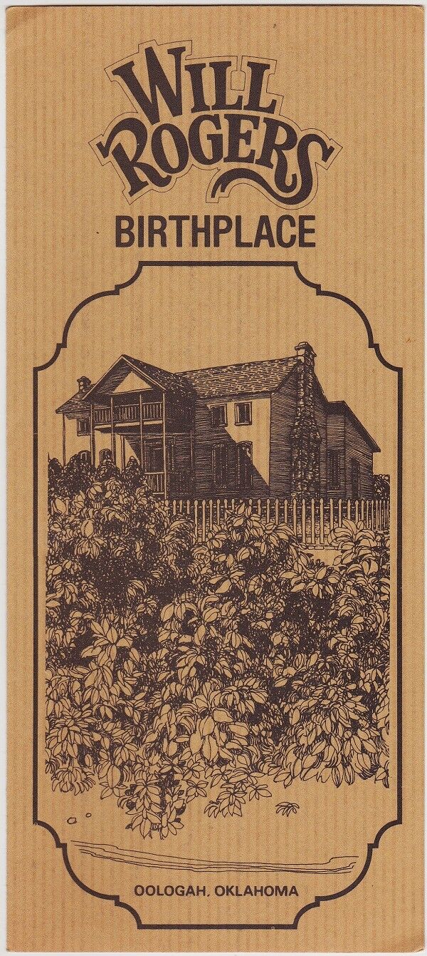 1970's Will Rogers Birthplace Oologah Oklahoma Brochure