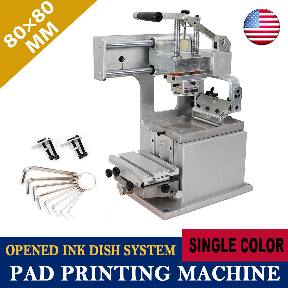 Single-color Manual Pad Printing Machine For Printing Date Valid Date 80×80mm