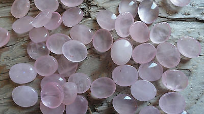 Cabochon Gemstone Pink Rose Quartz 6x8 Mm (pkg 40) Healing Rose Quartz Stone