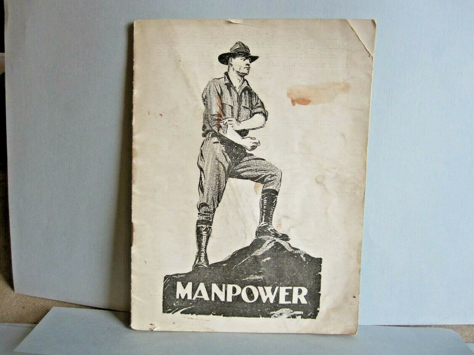 Manpower - Wwi Pamphlet On Std's By Public Health Service