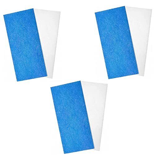 Hubest 3 Pcs Two- Layers Spray Booth Filter Fiberglass Booth Replace Filter F...