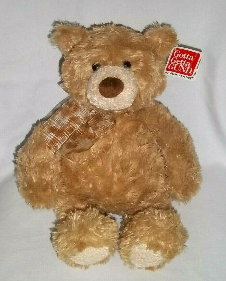 New Gund 14" Plush Cooper Bear Teddy 15127 Tan Honey Brown Cream Stuffed Animal