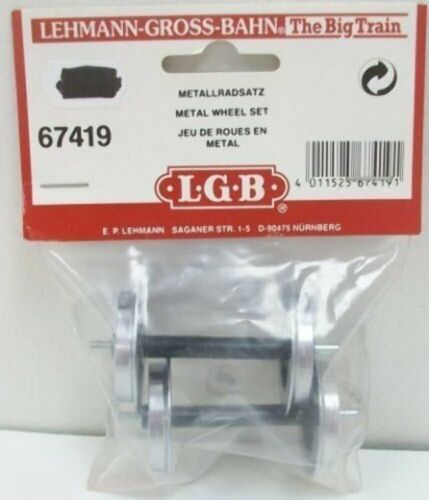 LGB 67419 G Scale Metal Solid Wheel Set (2-Piece)
