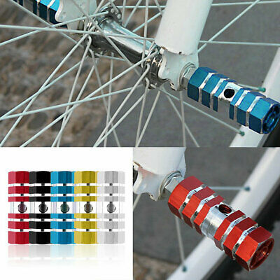 A Pair Bike Bicycle Cycling Cylinder Wheel Alloy Stunt Foot Pegs Column Axles