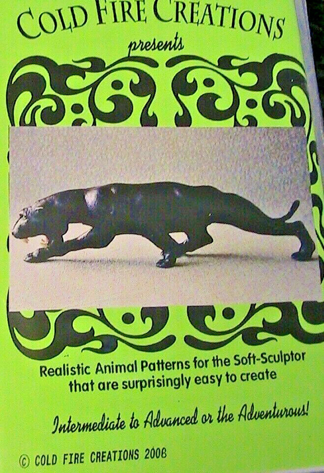 Panther~cold Fire Creation *rare & Oop 2006 Awesome Cloth Art Doll Pattern