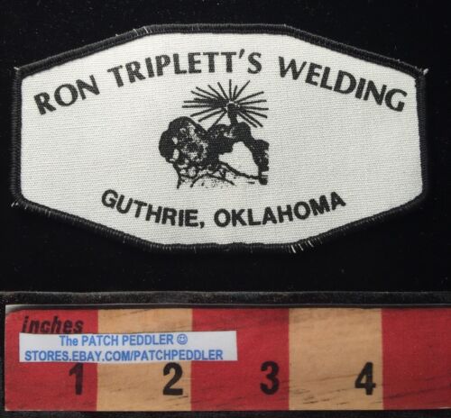 Vtg Welder Guthrie Oklahoma Patch ~ Ron Triplett's Welding  62k3