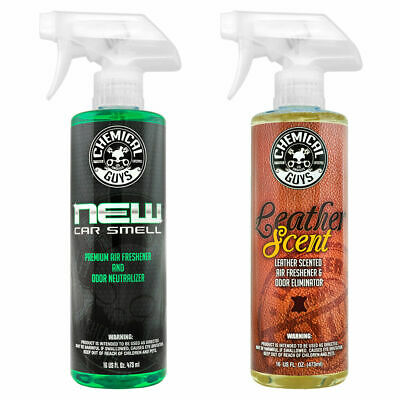 Chemical Guys Air_300 - New Car Scent & Leather Scent Combo Pack (16 Oz)