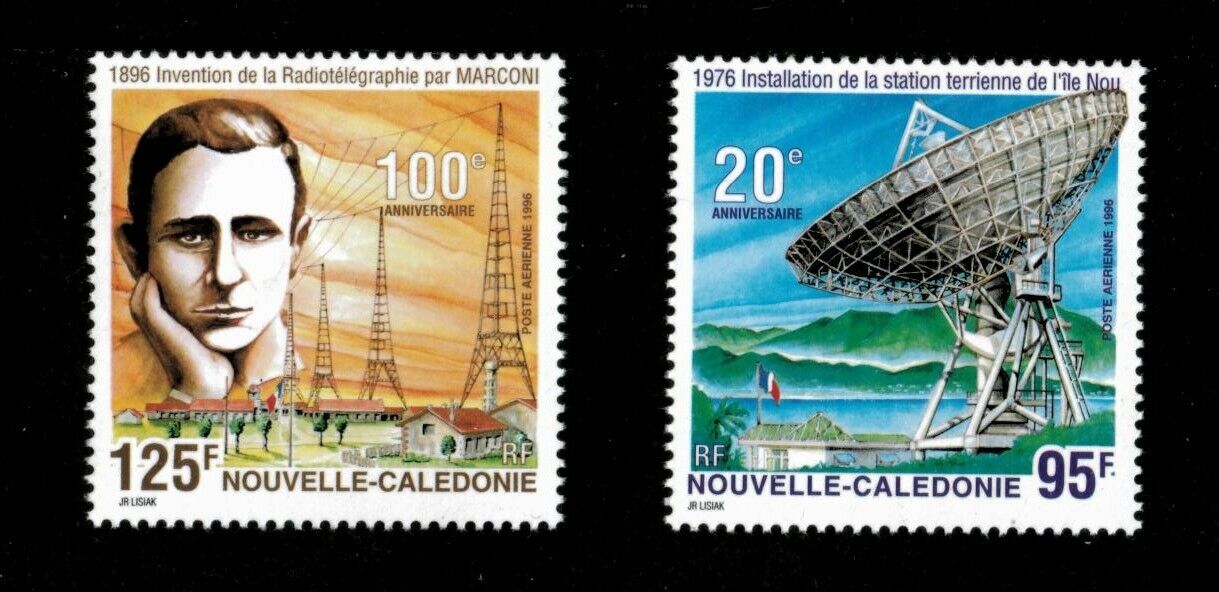 New Caledonia Air Post 1996 - Communications Anniversaries - Set Of 2v - Mnh