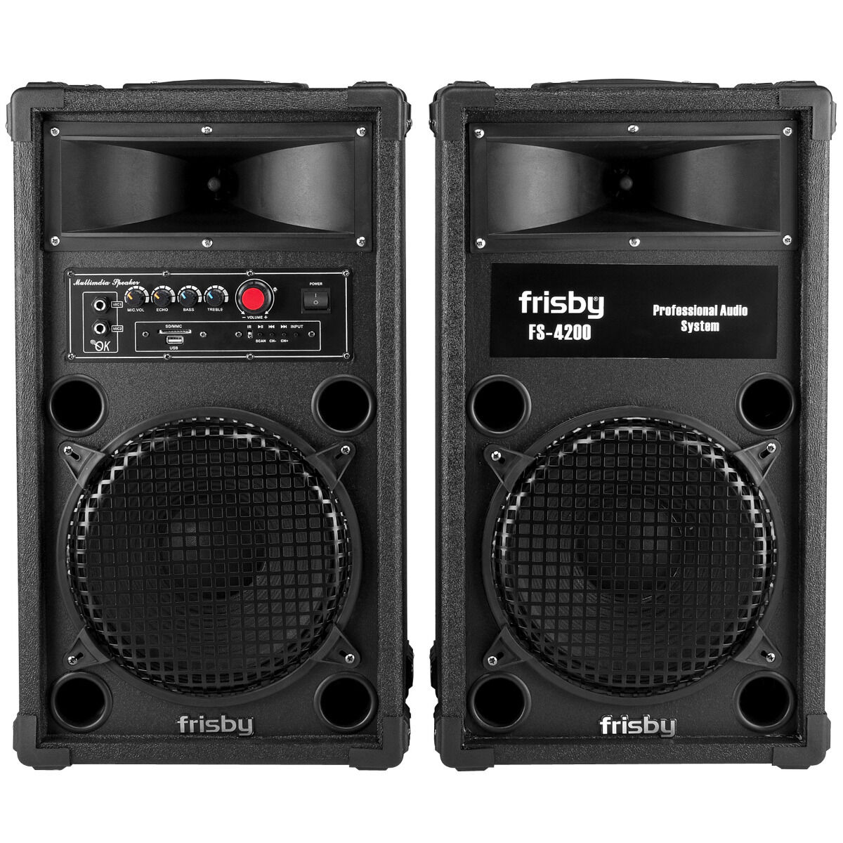 Frisby Fs-4200 Bluetooth Amplified Speaker System Party Machine W/ Usb Sd Remote