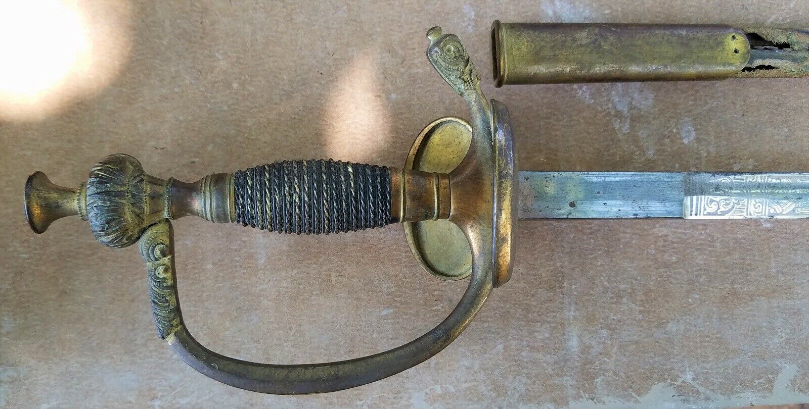 Vintage G. Wollner & Co. Berlin Pre Wwi Danish Pattern 1837 Officer Sword Nice
