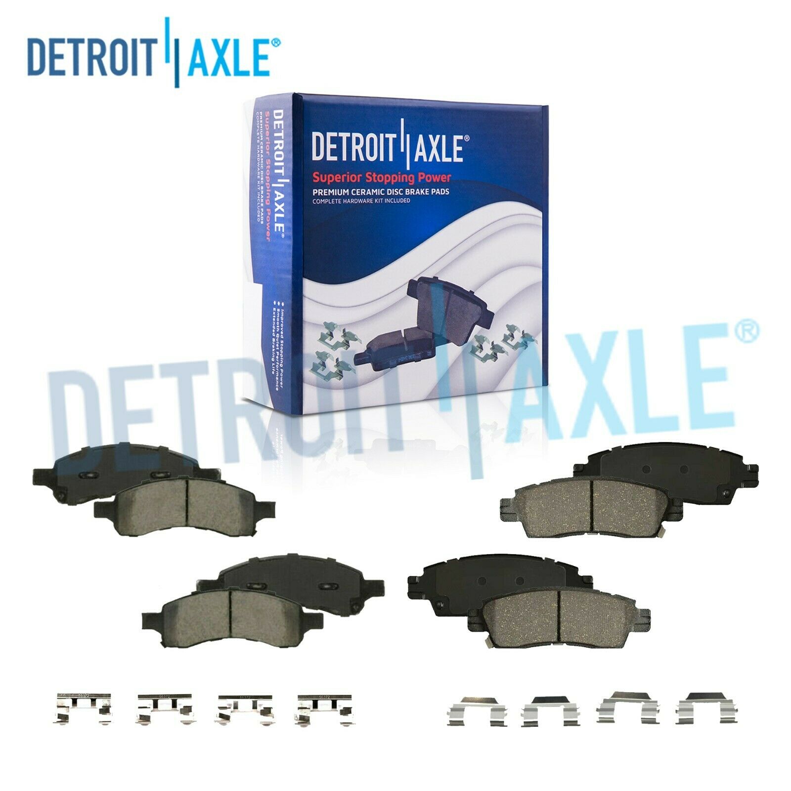 For Buick Enclave Chevy Traverse Acadia Outlook Front & Rear Ceramic Brake Pads