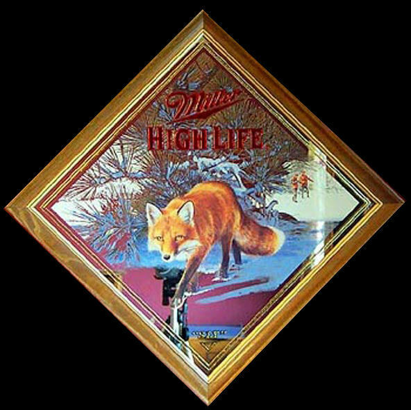Miller High Life Fox Mirror - Mint in Original Box - Series III