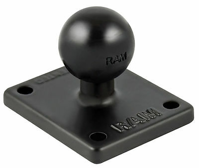 Ram Ram-b-347u Square Amps Mounting Plate With 1" Ball For Zumo, Tomtom, Others